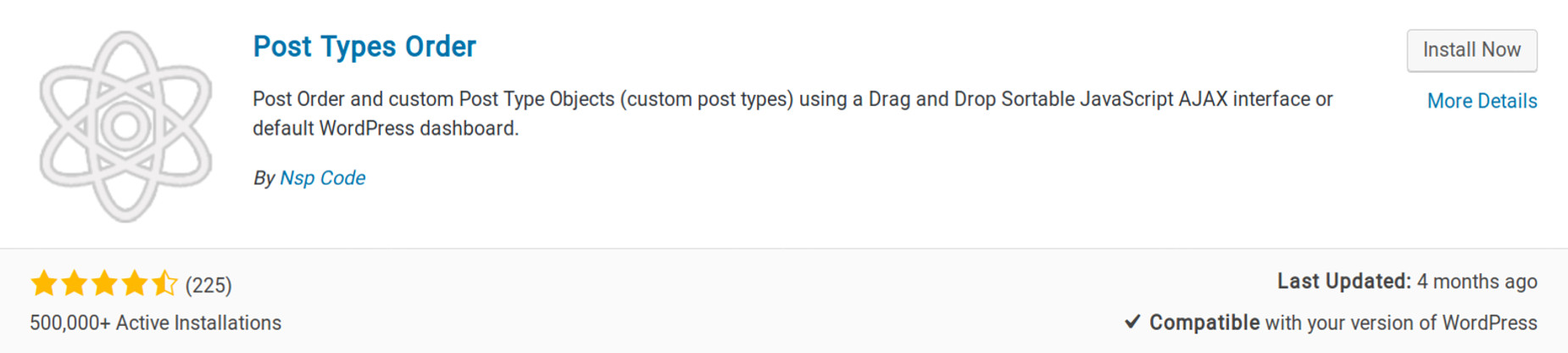 Post Types Order Plugin