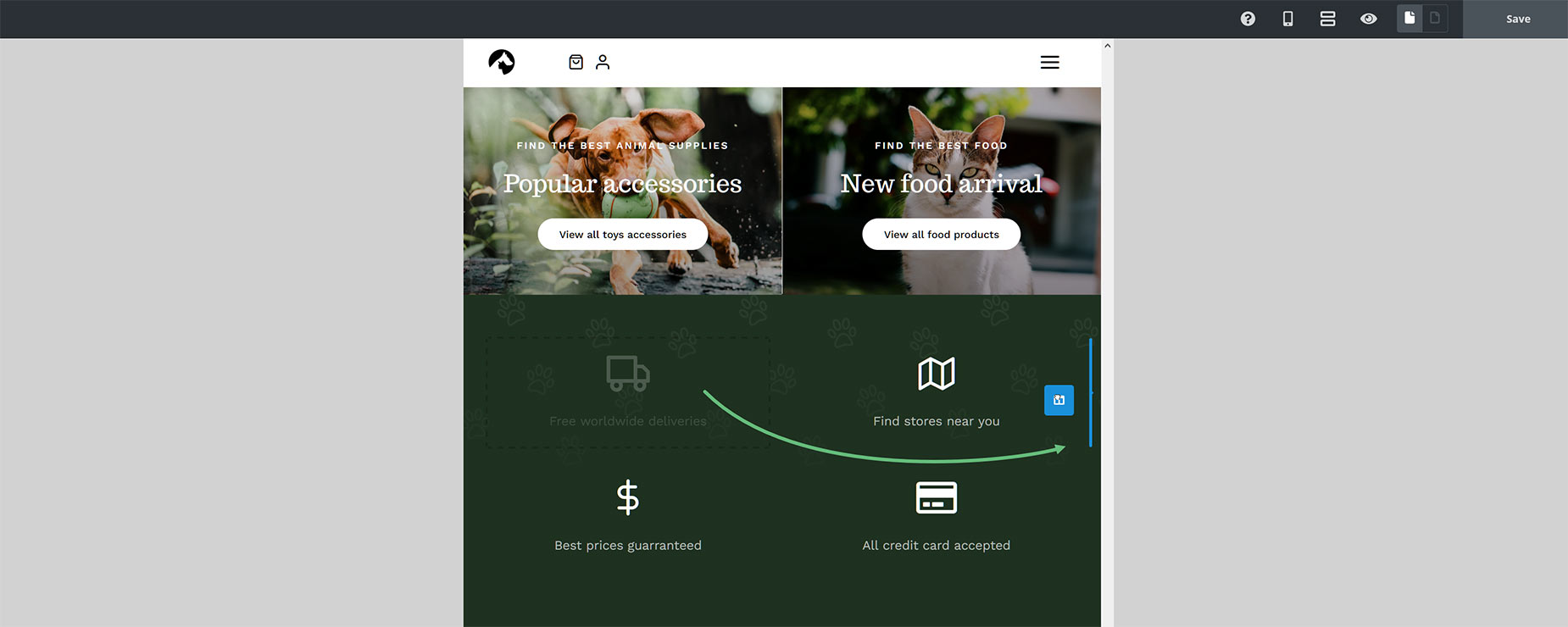 Column Size > Example 3 > Small Screen View