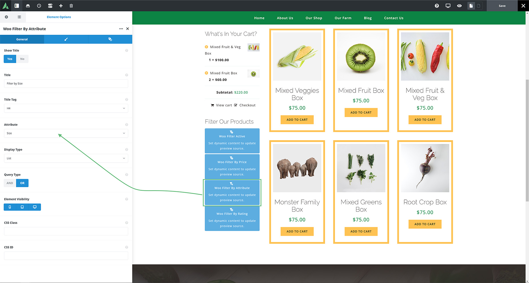 Woo Filter By Attribute Element