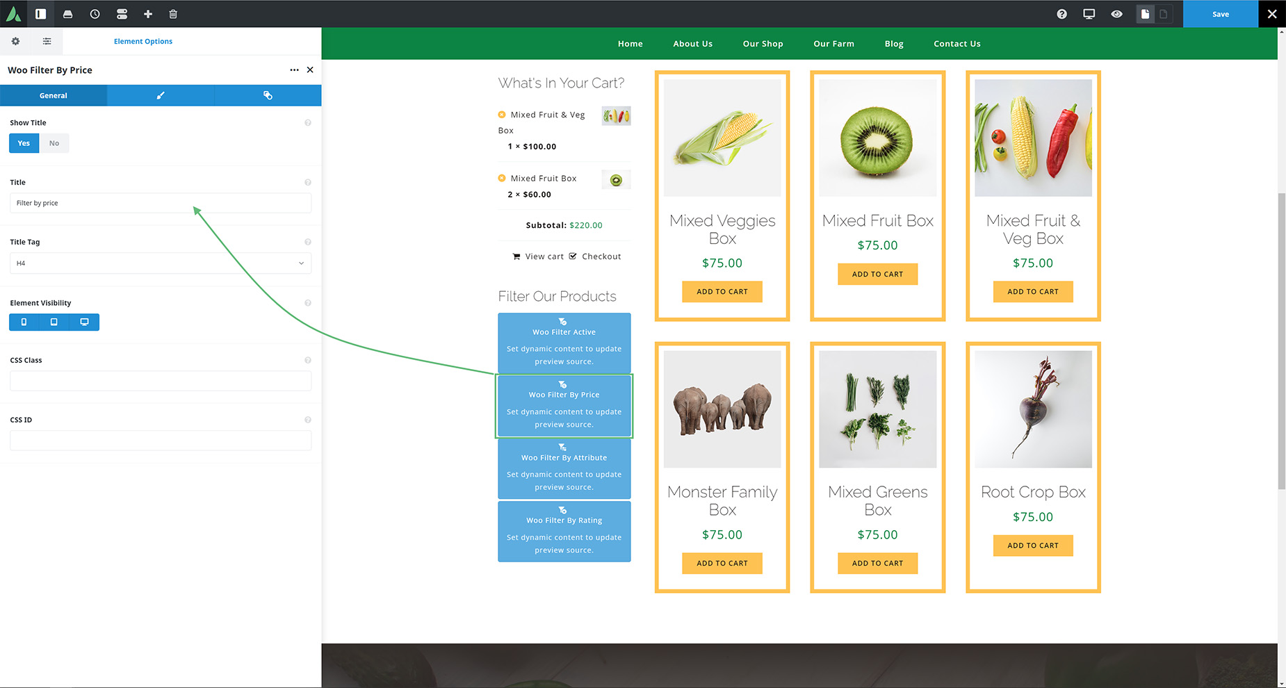Woo Filter By Price Element