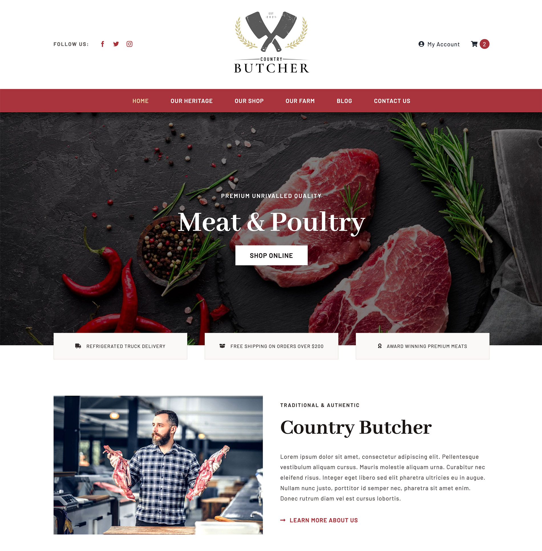 Avada Country Butcher